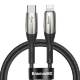 Кабель Baseus Horizontal Data Cable Type-C - Lightning PD 18W 1м Чёрный - Изображение 117681