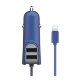 Автозарядка 2 USB + Lightning 5.5A Baseus Multi Car Chrager Синяя - Изображение 50535