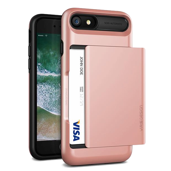 Чехол-кошелек VRS Design Damda Glide для iPhone 8/7 Розовое золото 