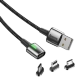 Кабель Baseus Zinc Magnetic Cable Kit (Lightning+Type-C+microUSB) 2м Чёрный - Изображение 106569