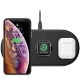 Беспроводная зарядка Baseus Smart 3in1 Phone+Watch+Pods (18W MAX) Чёрная - Изображение 96253