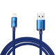 Кабель Baseus Crystal Shine CW-FXP USB - Lightning 2.4A 2м Синий - Изображение 206471