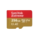 Карта памяти Sandisk Extreme microSDXC A2 C10 V30 UHS-I U5 256GB + SD Adapter + Rescue Pro Deluxe - Изображение 137940
