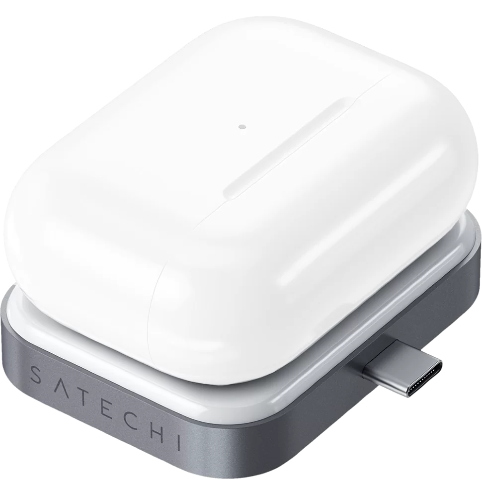 Беспроводная зарядка Satechi USB-C Wireless Charging Dock для AirPods Серый ST-TCWCDM