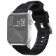 Ремешок Nomad Rugged Strap V.2 для Apple Watch 38/40мм Чёрный с серебряной фурнитурой - Изображение 142581