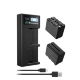 2 аккумулятора + зарядное устройство Powerextra NP-F970 (micro USB) (Уцененный кат.Б) - Изображение 187694