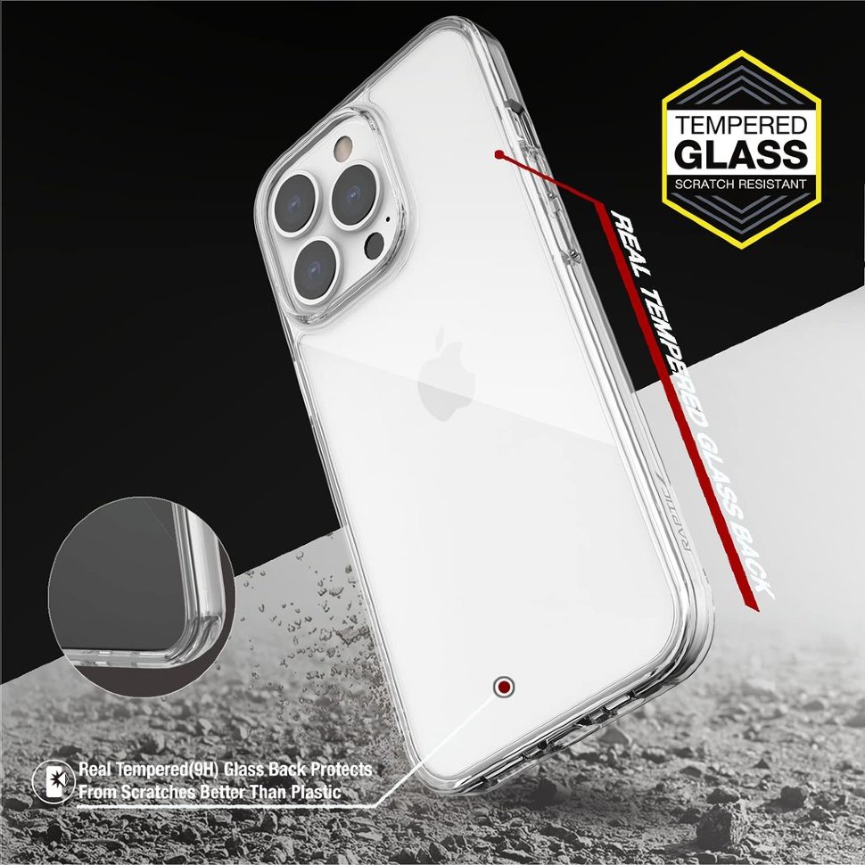 Чехол Raptic Glass Plus для iPhone 13 Pro 471510 заглушка для alm glass 6 с опорой правая глухая arlight металл