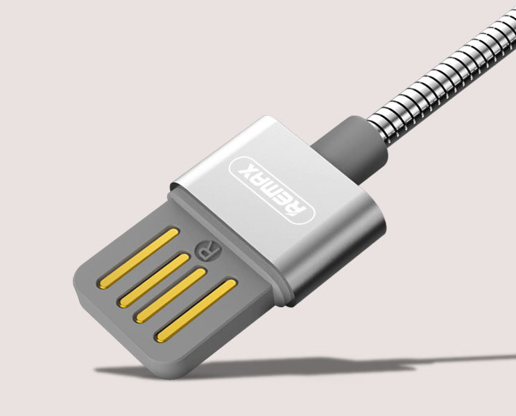 Кабель металлический Remax Silver Serpent USB - micro USB Розовое Золото - фото 3