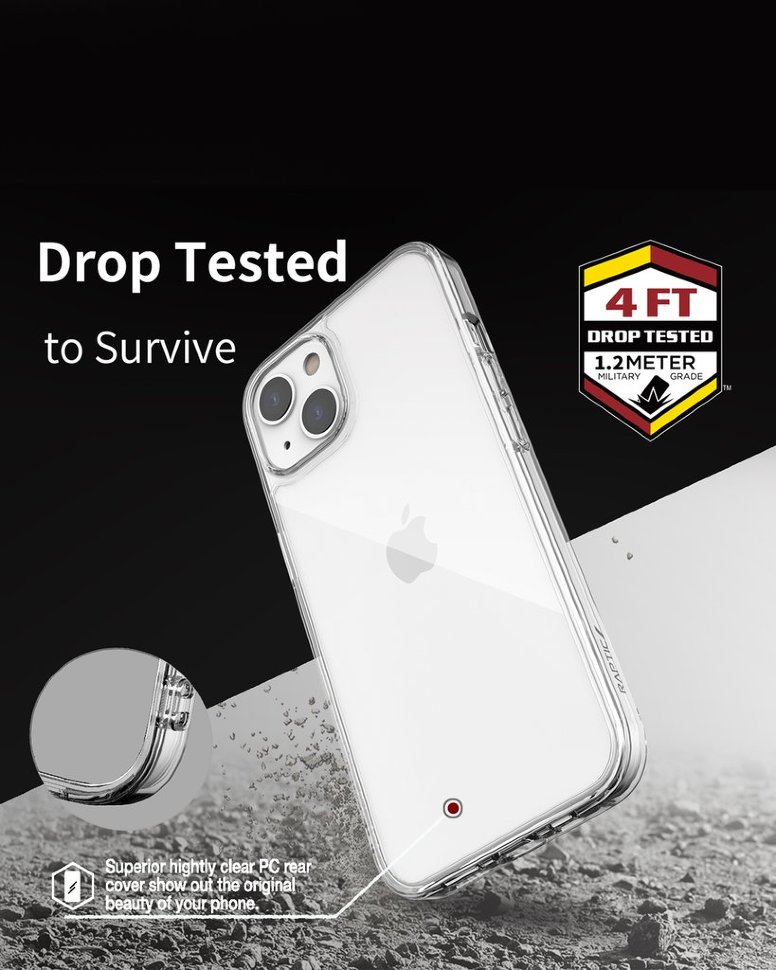 Чехол Raptic ClearVue для iPhone 13 Pro 471480 чехол raptic clear для iphone 14 pro серый 495578