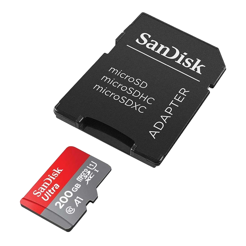 Карта памяти SanDisk Ultra microSDXC 200Gb UHS-I U1 Class10 + SD Adapter SDSQUAR-200G-GN6MA - фото 1