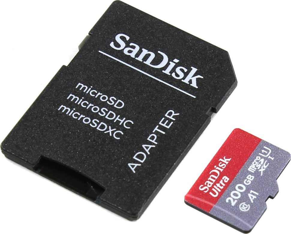 Карта памяти SanDisk Ultra microSDXC 200Gb UHS-I U1 Class10 + SD Adapter SDSQUAR-200G-GN6MA - фото 4