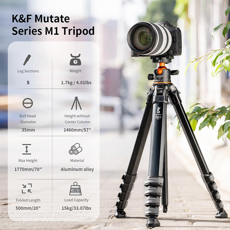 Штатив K&F Concept Traveller M1 BH-35L KF09.105 - фото 9