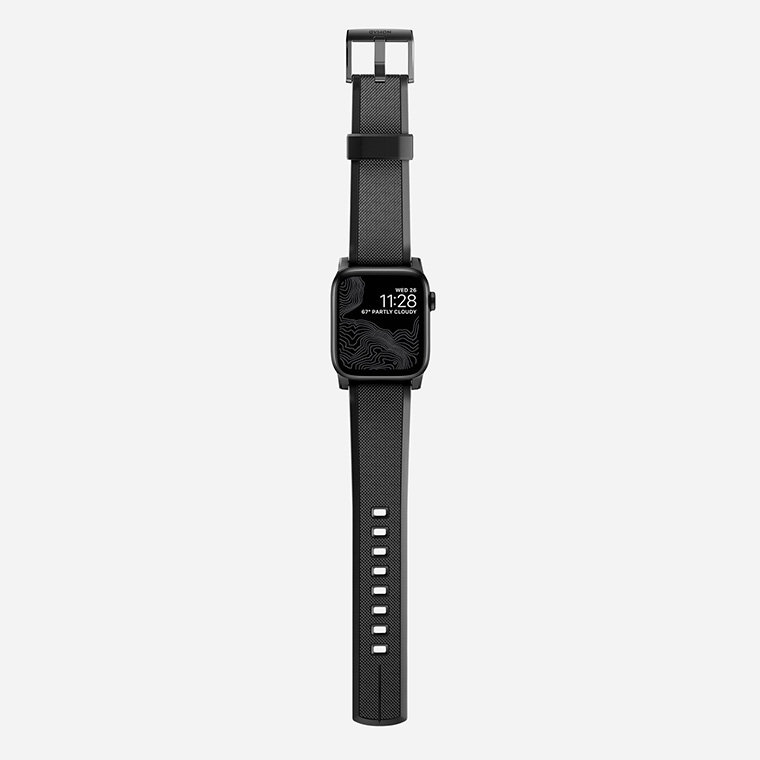 Ремешок силиконовый Nomad Rugged для Apple Watch 42/44 мм Черная застежка NM1A41B000 - фото 4