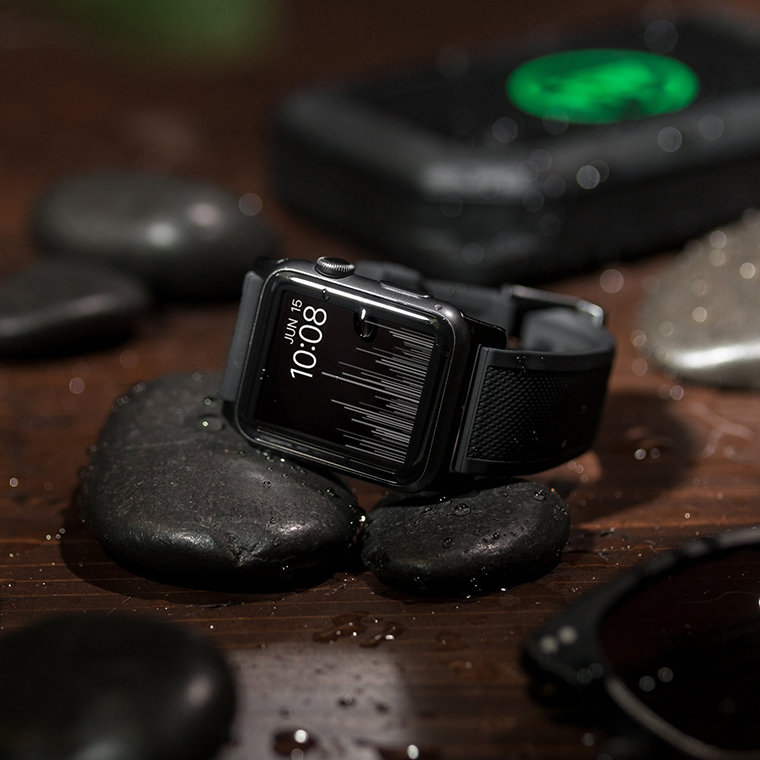 Ремешок силиконовый Nomad Rugged для Apple Watch 42/44 мм Черная застежка NM1A41B000 - фото 5