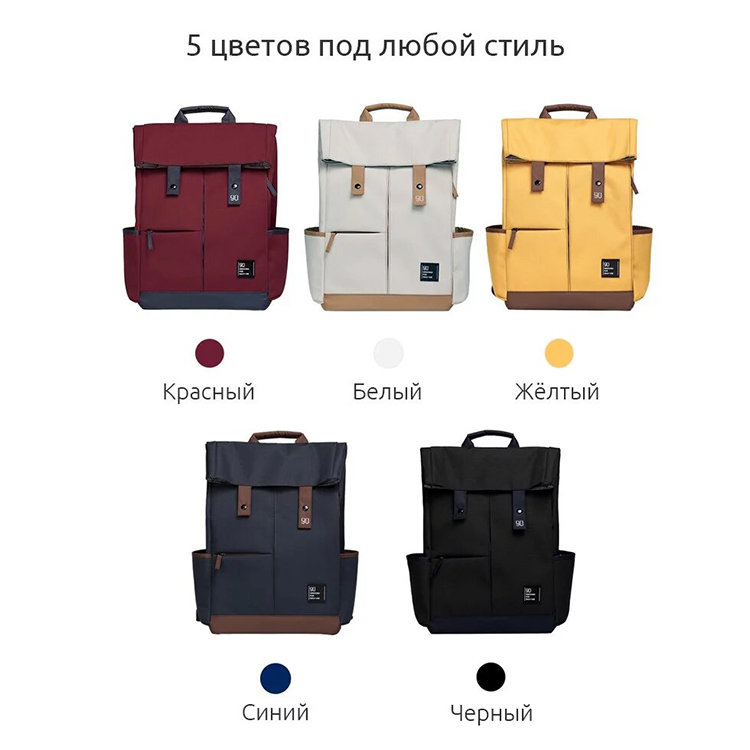Рюкзак Xiaomi 90 Points Vibrant College Casual Красный Xiaomi 90 Points Vibrant College Casual Backpack red - фото 3