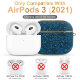 Чехол PQY Crystal Fabric для Apple Airpods 3 Синий - Изображение 200248