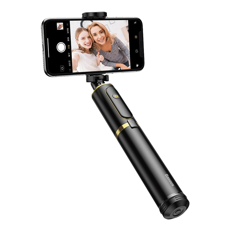 Монопод Baseus Fully Folding Selfie Stick Чёрный с золотом SUDYZP-D1V - фото 1