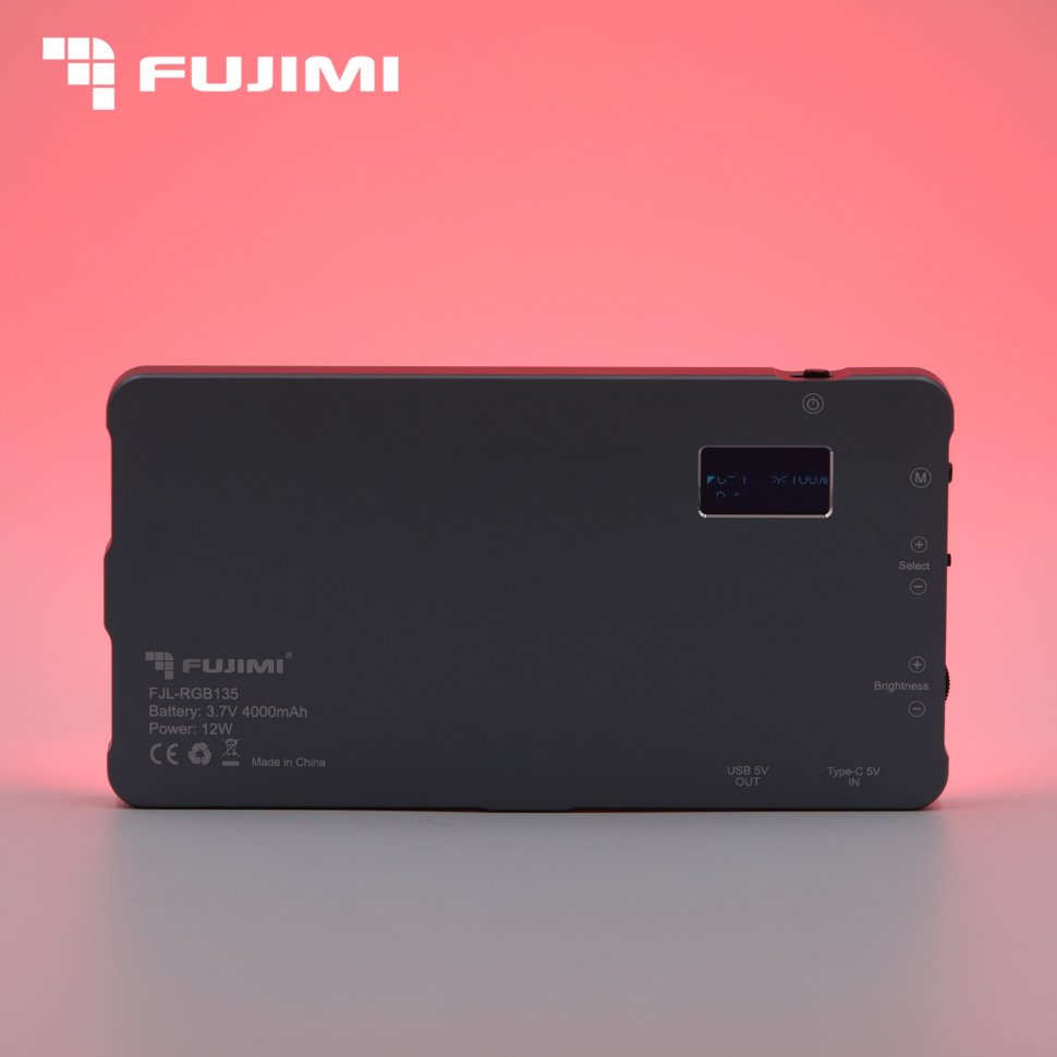 Осветитель FUJIMI FJL-RGB135 аккумулятор для фотоаппарата и видеокамеры fujimi fbnp fm500h