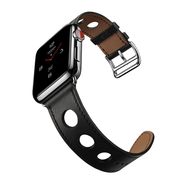 Ремешок кожаный HM Style Rallye для Apple Watch 38/40 мм Черный - фото 1