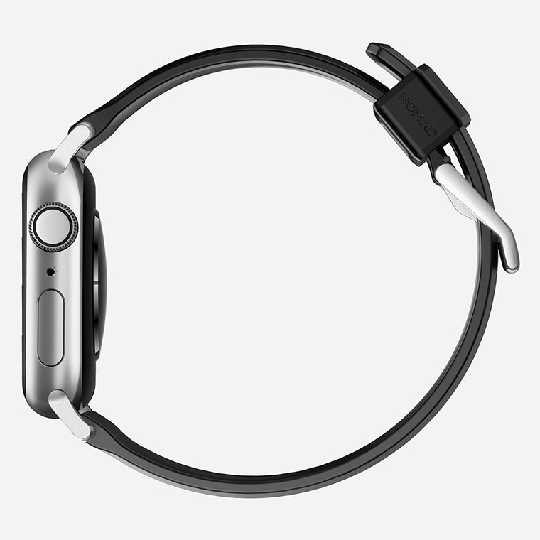 Ремешок силиконовый Nomad Rugged для Apple Watch 42/44 мм Серебряная застежка NM1A41S000 - фото 2