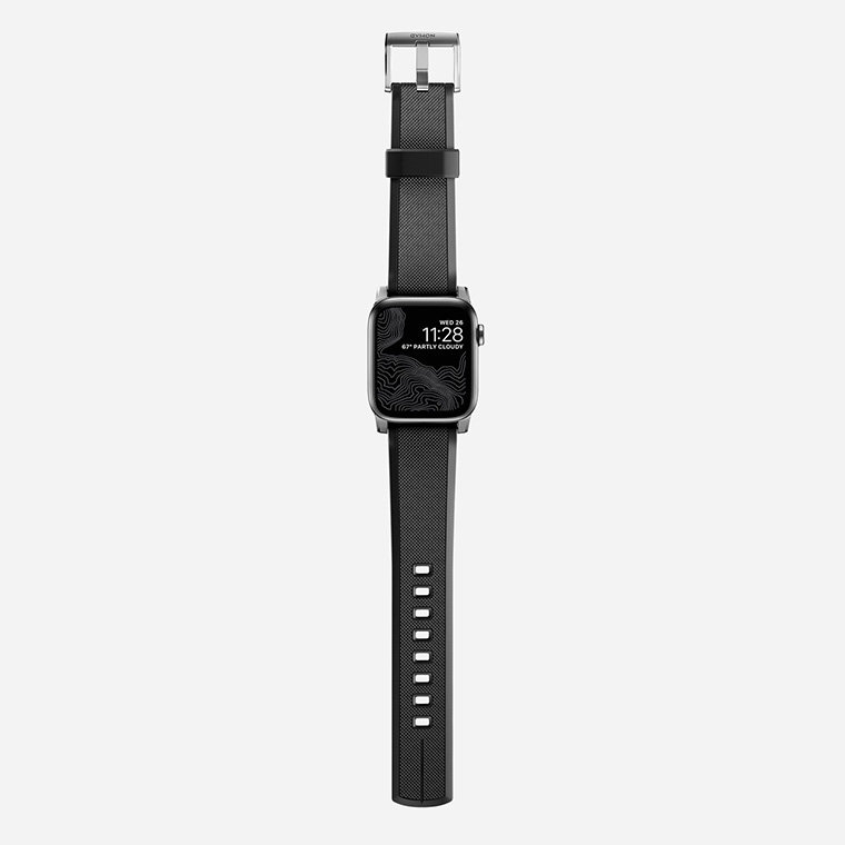 Ремешок силиконовый Nomad Rugged для Apple Watch 42/44 мм Серебряная застежка NM1A41S000 - фото 3