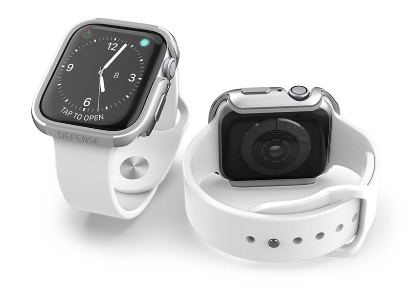Чехол X-Doria Defense Edge для Apple Watch 44 мм Серый/Серебро 479448 чехол baseus case для apple airpods серый wiappod bz0g