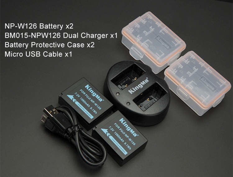 Зарядное устройство двойное KingMa BM015 для NP-W126/126S BM015-NPW126 - фото 7