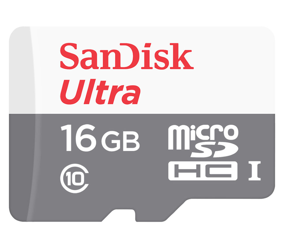 Карта памяти SanDisk Ultra microSDHC 16Gb UHS-I U1 Class10 + SD Adapter SDSQUNS-016G-GN3MA