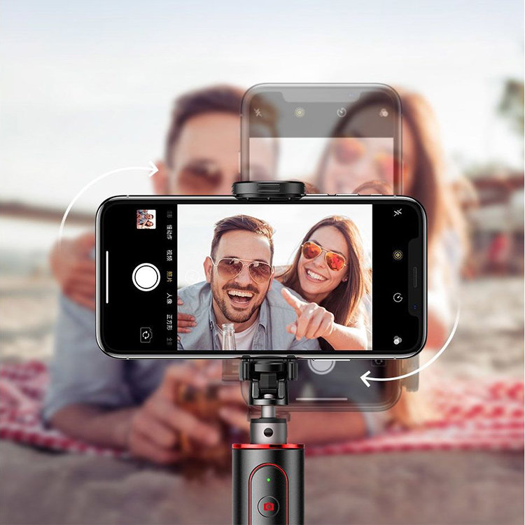 Монопод Baseus Fully Folding Selfie Stick Чёрный с красным SUDYZP-D19 - фото 9