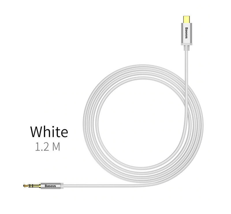 AUX кабель Baseus M01 Type-C - miniJack 1.2 м Белый CAM01-02 - фото 5