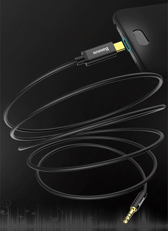 AUX кабель Baseus M01 Type-C - miniJack 1.2 м Белый CAM01-02 - фото 6