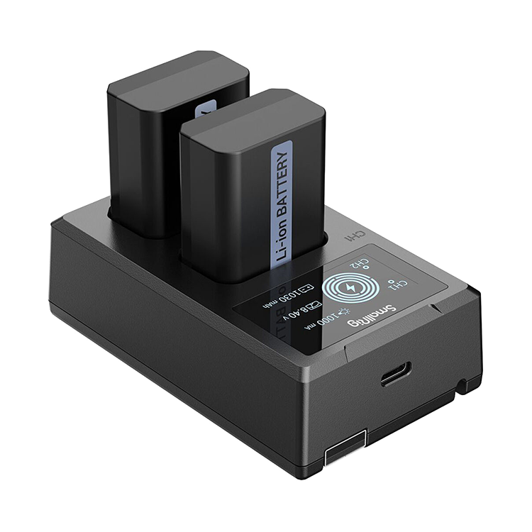 2 аккумулятора NP-FW50 + зарядное устройство SmallRig 3818 зарядное устройство для вихрь да 14 4л 2к адаптер