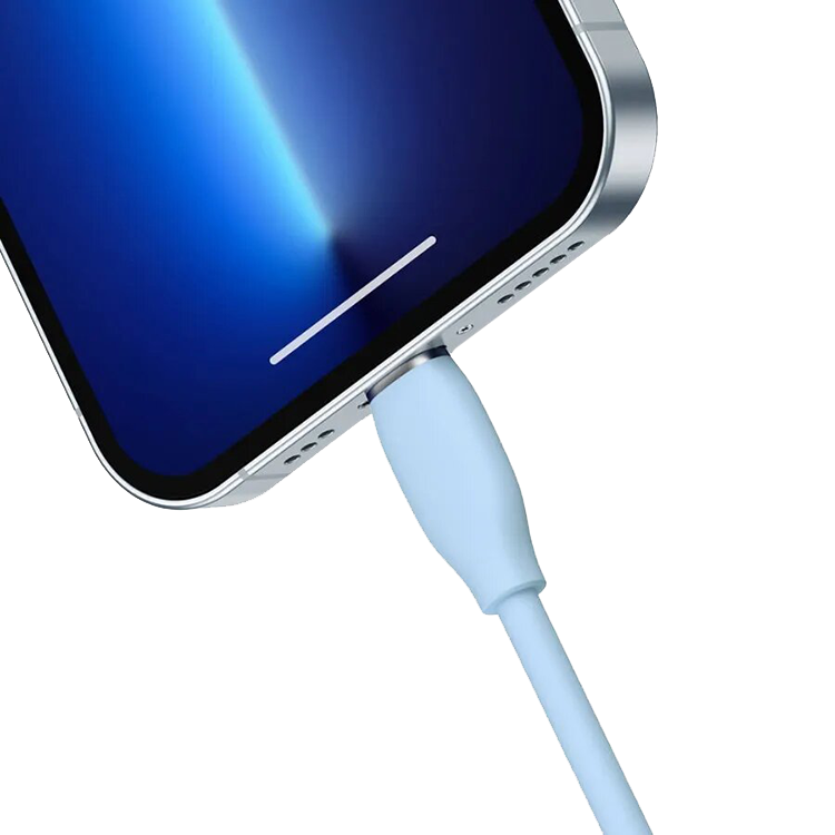 Кабель Baseus Jelly Liquid Type-C - Lightning 20W 2м Синий CAGD020103 - фото 3
