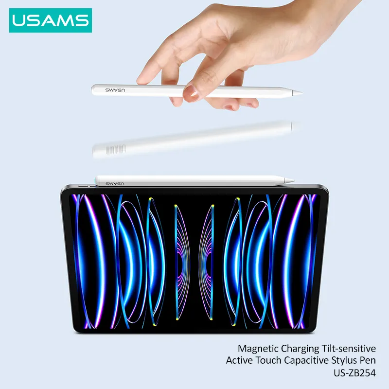 Стилус USAMS US-ZB254 Magnetic Charging Tilt-sensitive Active Touch Capacitive Stylus Pen ZB254DRB01 - фото 3