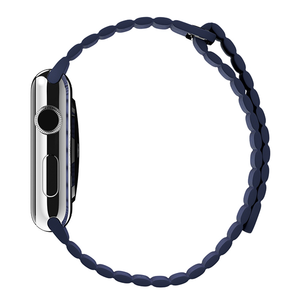 Ремешок кожаный для Apple Watch 38/40 мм Синий - фото 1