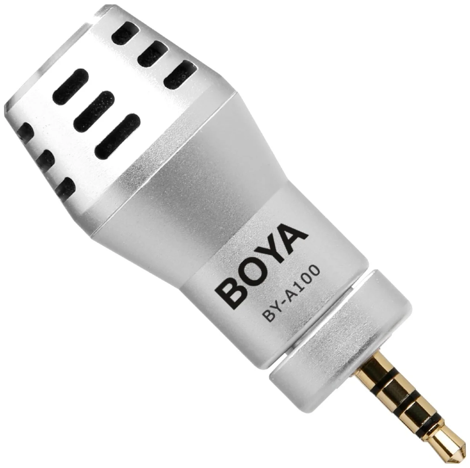 Микрофон BOYA BY-A100 для смартфона TRRS Серебро - фото 2