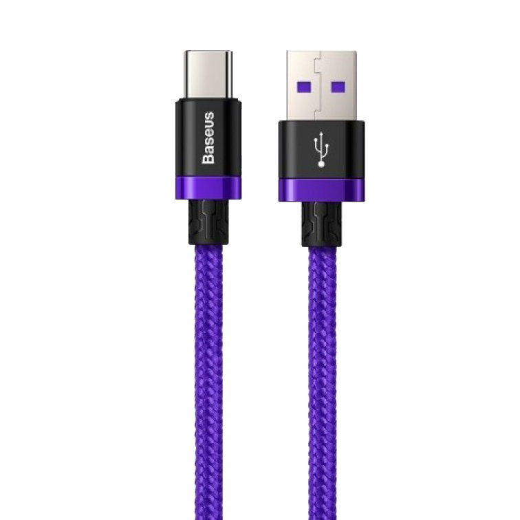 Кабель Baseus HW USB - Type-C 40W 1м Фиолетовый CATZH-A05 - фото 2