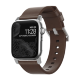 Ремешок кожаный Nomad Modern для Apple Watch 42/44 мм Коричневый с серебряной фурнитурой - Изображение 95296