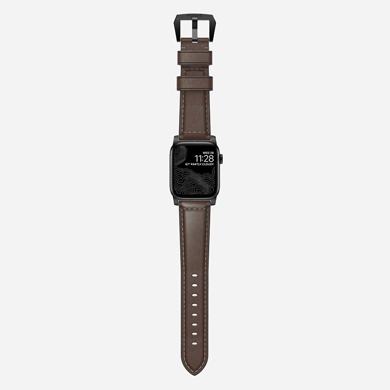 Ремешок Nomad Classic для Apple Watch 42/44 мм Коричневый с чёрной фурнитурой NM1A4RBT00 - фото 3