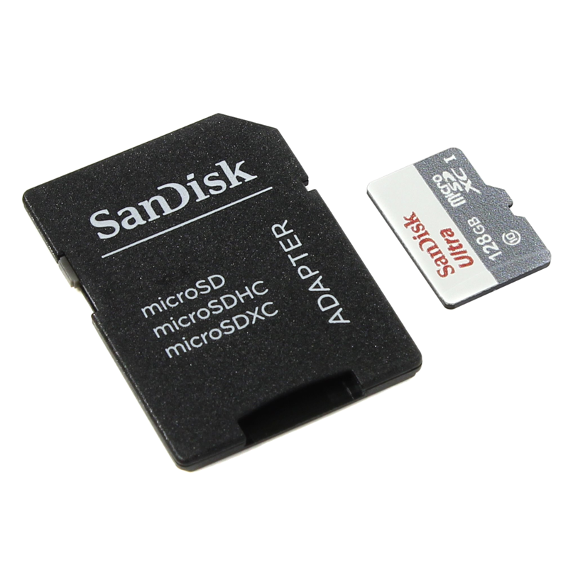 Карта памяти SanDisk Ultra microSDXC 128Gb UHS-I U1 Class10 + SD Adapter SDSQUNS-128G-GN6TA - фото 2