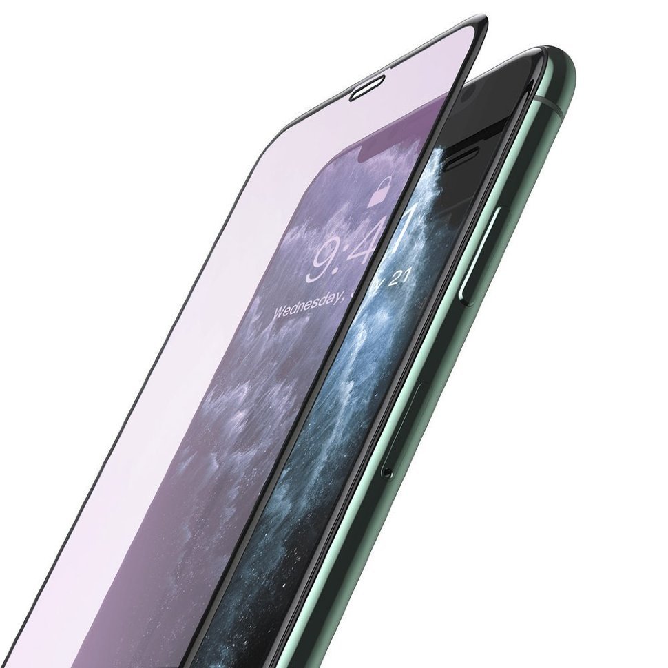 Пленка Baseus 0.25mm Full-screen с защитой зрения для iPhone XS Max/11 Pro Max Чёрная SGAPIPH65S-HB01 пленка baseus 0 15мм противоударная для note 10 чёрная 2шт sgsanote10 kr01