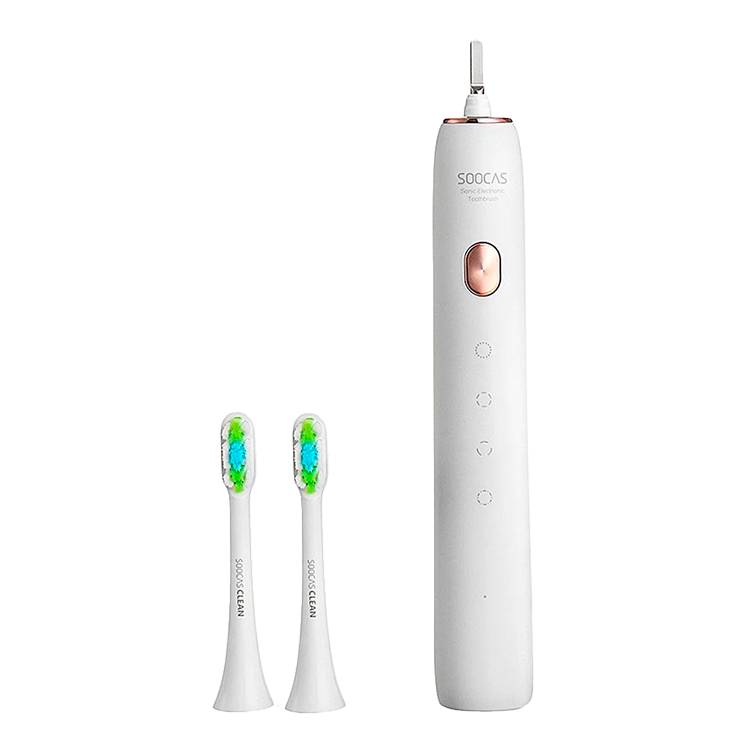 Электрическая зубная щетка Xiaomi Soocas Weeks X3U NEW2 (2 насадки +1 щеточка для лица) Белая - фото 7