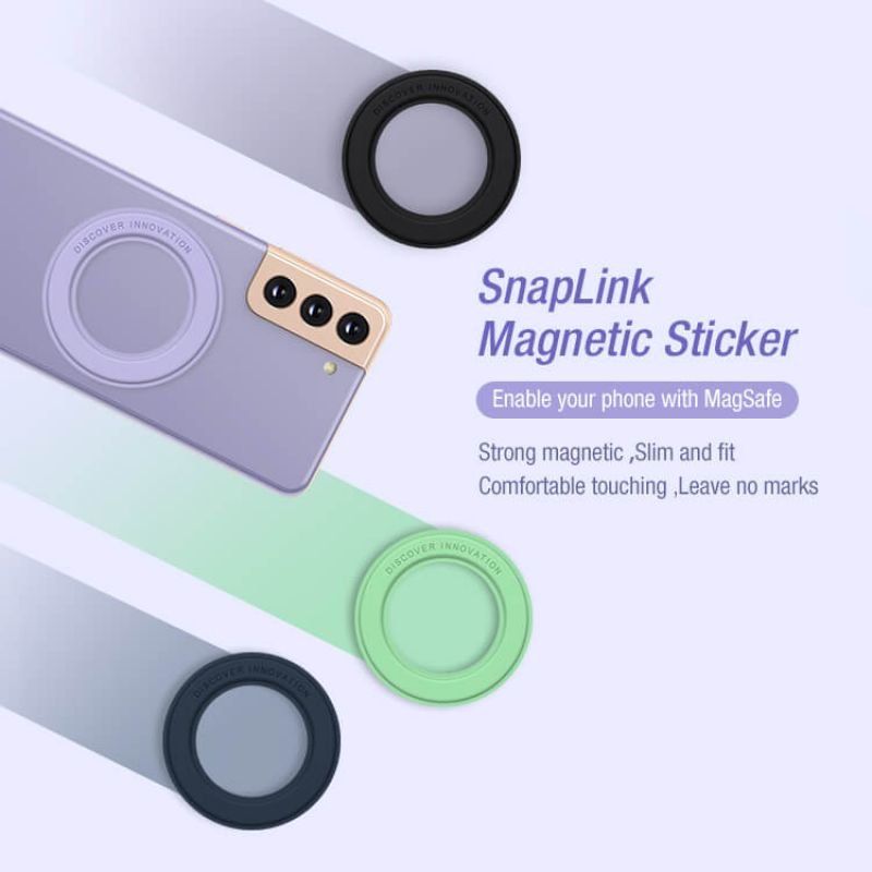 Адаптер Nillkin SnapLink для MagSafe (2шт) Чёрный SnapLink Magnetic Sticker(2 Piece) Elegant Black - фото 6