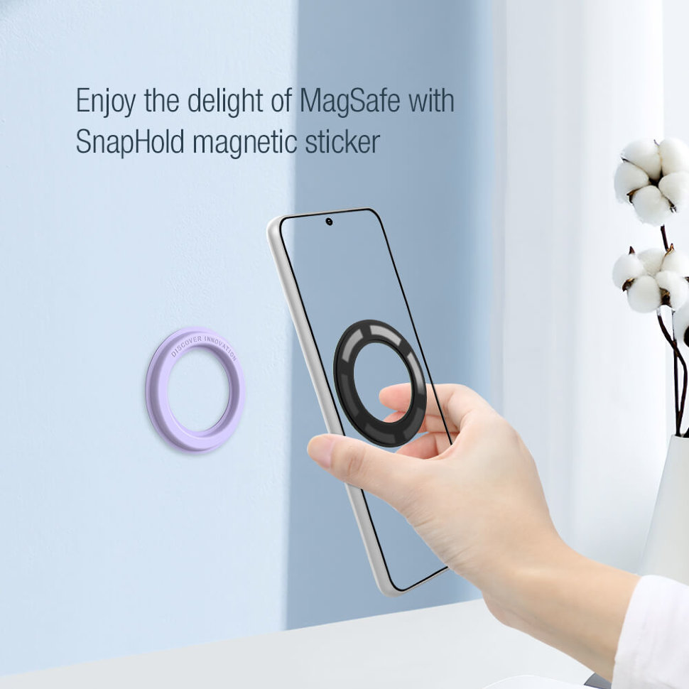 Адаптер Nillkin SnapLink для MagSafe (2шт) Чёрный SnapLink Magnetic Sticker(2 Piece) Elegant Black от Kremlinstore