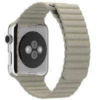 Ремешок кожаный для Apple Watch 38/40 мм Бежевый