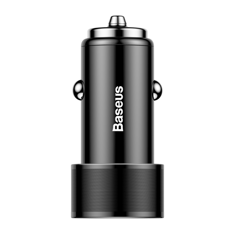 Автозарядка Baseus Small Screw Dual USB Quick Charge 36W черная CAXLD-B01