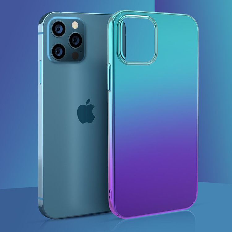Чехол PQY Aurora для iPhone 12/12 Pro Синий-Фиолетовый Kingxbar IP 12/12 Pro Aurora Series (Blue-Purple) for iphone 15 nillkin camshield pro pc phone case blue