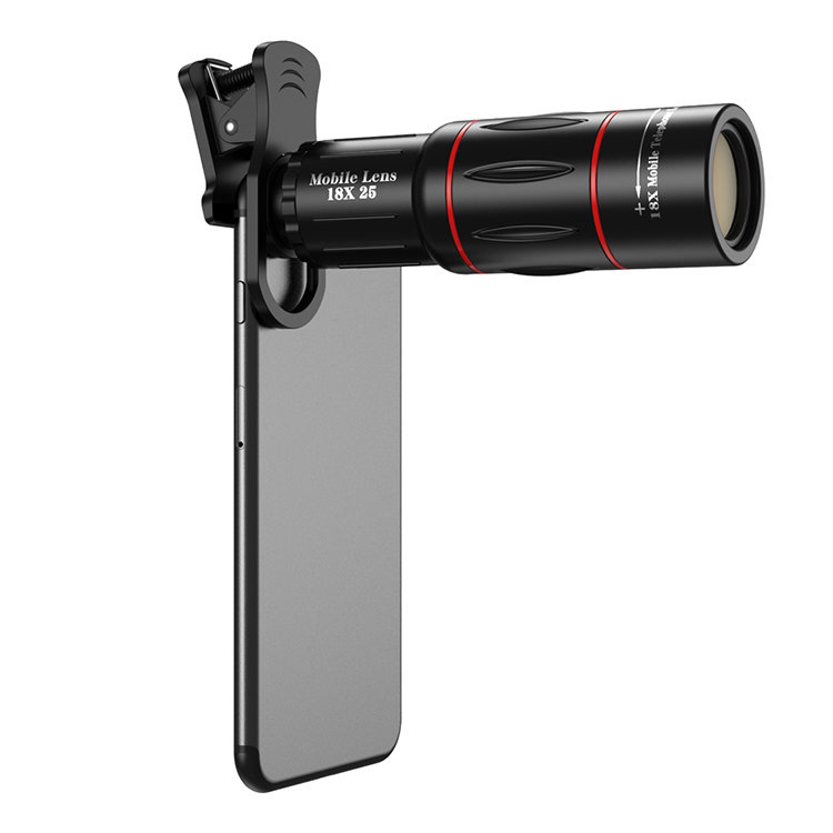 Комплект объективов Apexel 18x Telephoto 5-in-1 Kit для смартфона APL-T18XBZJ5 объектив apexel wide angle 110° для смартфона apl hb110w