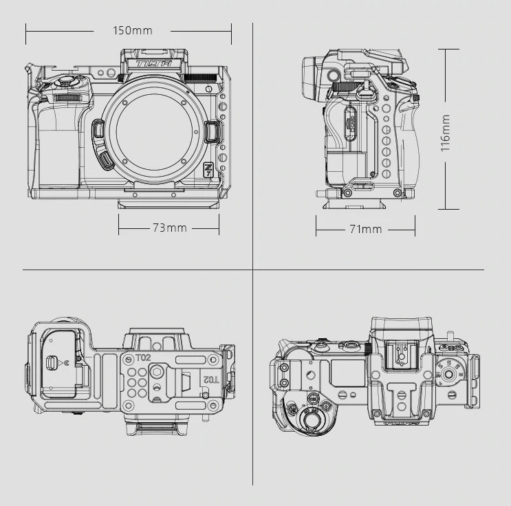 Клетка Tilta Full Camera Cage для Nikon Z6/Z7 (Tilta Gray) TA-T02-FCC-G - фото 3