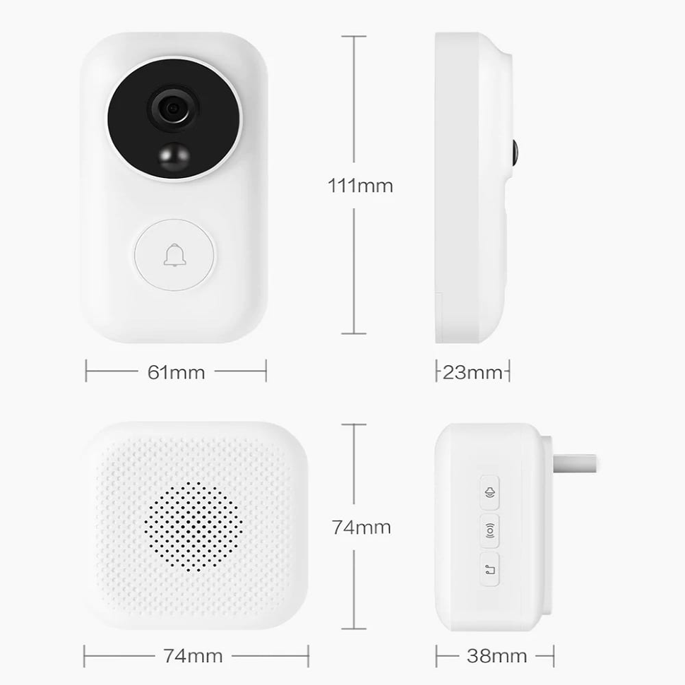 Умный дверной видео-звонок Xiaomi Smart Video Doorbell ML0016CN - фото 9